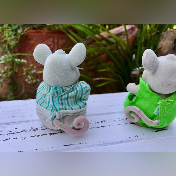 Lil Woodzeez Beaver Family Mouse Kids Felted Flocked Figure Animal Toy Doll - Picture 14 of 14